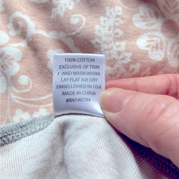 Tesa Babe Floral Jumpsuit Romper Onesie Paisley Flowers Peach Pink 6-12 months - Picture 5 of 5